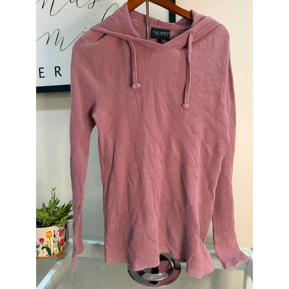 🌸 Five Points Industry Pink Hooded Tunic – Cozy & Casual 🌸
